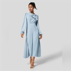 HALARA Light Blue Long Sleeve Dress